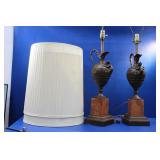 Vintage Empire Matching Lamps with Cherubs