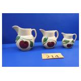 Watts "Apple" Pottery Pitcher Set