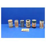 6 Edison Amberol Phonograph Cylinders