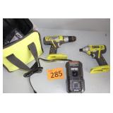 Ryobi Drill and Driver with Carrying Case/Charger