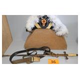 Knights Templar Vintage Presentation Sword/Hat