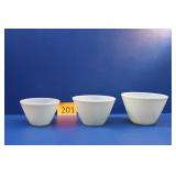 1950s Fire King Delphite Nesting Bowls