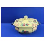 HB Henriot Quimper Breton Covered Bowl