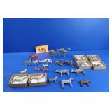 1800s Wood Hand Carved Animal Figurines