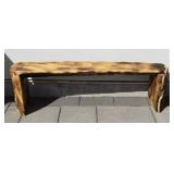 Burn-Finished Live Edge Wood Bench