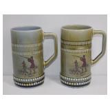 Wade Ireland Hunting Scene Tankards / Beer Mugs
