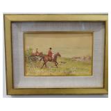 John Sanderson Wells Sporting Scene Watercolour