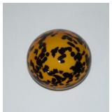 Vintage Amber Tortoiseshell Art Glass Paperweight