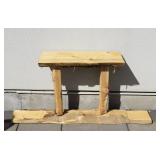 Primitive Live Edge Handcrafted Wood Plant Stand