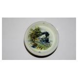 Vintage Art Glass Paperweight  - Reverse Painted