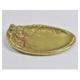Art Nouveau Solid Brass Tray / Trinket Dish