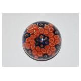 Vintage Millefiori Art Glass Paperweight