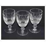 3 Waterford Crystal 'Colleen' Water Goblets 5.25'