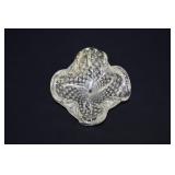 Murano Art Glass Bowl with Silver & Gold Fleck