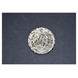 Small Cut Crystal Starburst Pattern Paperweight