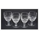 4 Waterford Crystal 'Colleen' Water Goblets 5.25'