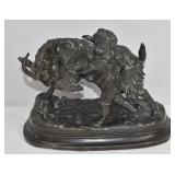 Antique Bronze Sheppard & Goat