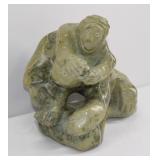 Inuit Carved Soapstone Sculpture - Stamped