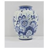 Vintage Delft Blue Hand Painted Vase Holland 12'