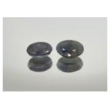 Midnight Blue Sapphire Pair 9.94ct Certified