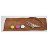 Whimsical Fork Bracelet w Snap Buttons (3)