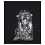 Vintage Kosta Boda Crystal Chimpanzee Figurine