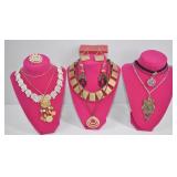 Costume Jewelry Lot w/ Cuckoo Pendant 9pc