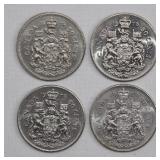 Canada 50 Cent Coins Lot of 4