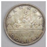 1966 Canada Silver Voyageur Dollar