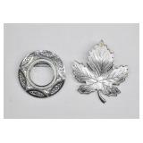 Holly Hill Silver Tone Sweater Clips