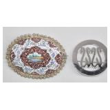 Sterling Brooches & Scenic Enamel Pin Pair