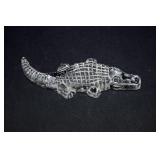 MCM Vintage Kosta Boda Crystal Alligator Figurine