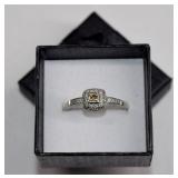 14KT Gold & Diamond Halo Ring