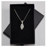 925 Marquise CZ Pendant Necklace
