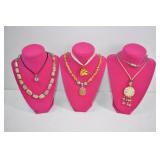 Vintage Amber & Artisan Necklace Lot