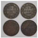 Victorian Canadian Large Cents (4)