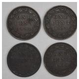 Victorian Canadian Large Cents (4)