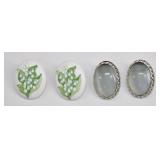2 Pairs Earrings Ceramic & Nicole MIller