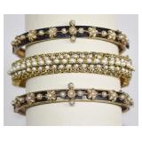 Vintage Faux Pearl Bracelet Trio
