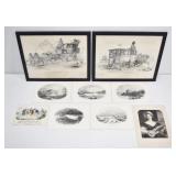 Antique Engravings & Coach Prints Lot