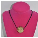 Large Carved Jade Pendant Necklace