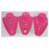 Vintage Silvertone Necklace Jewelry Lot