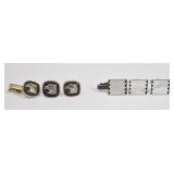 Cufflink & Tie Clip Sets (2) Vintage