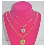 Sarah Coventry Gold Tone Necklace Trio