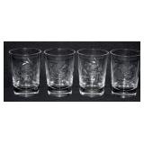 Pinwheel Cut Crystal Tumblers (4)