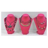 7pc Mixed Costume Necklace Lot