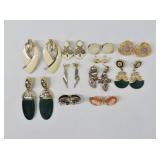 10pc Vintage Pierced Earring Lot