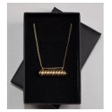 Vintage Gold Filled Bullet Pendant Necklace
