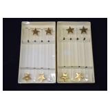 MCM Glass Star Swizzle Gold Cocktail Stir Sticks