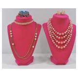 Vintage Japan Jewelry Lot Necklaces & Earrings